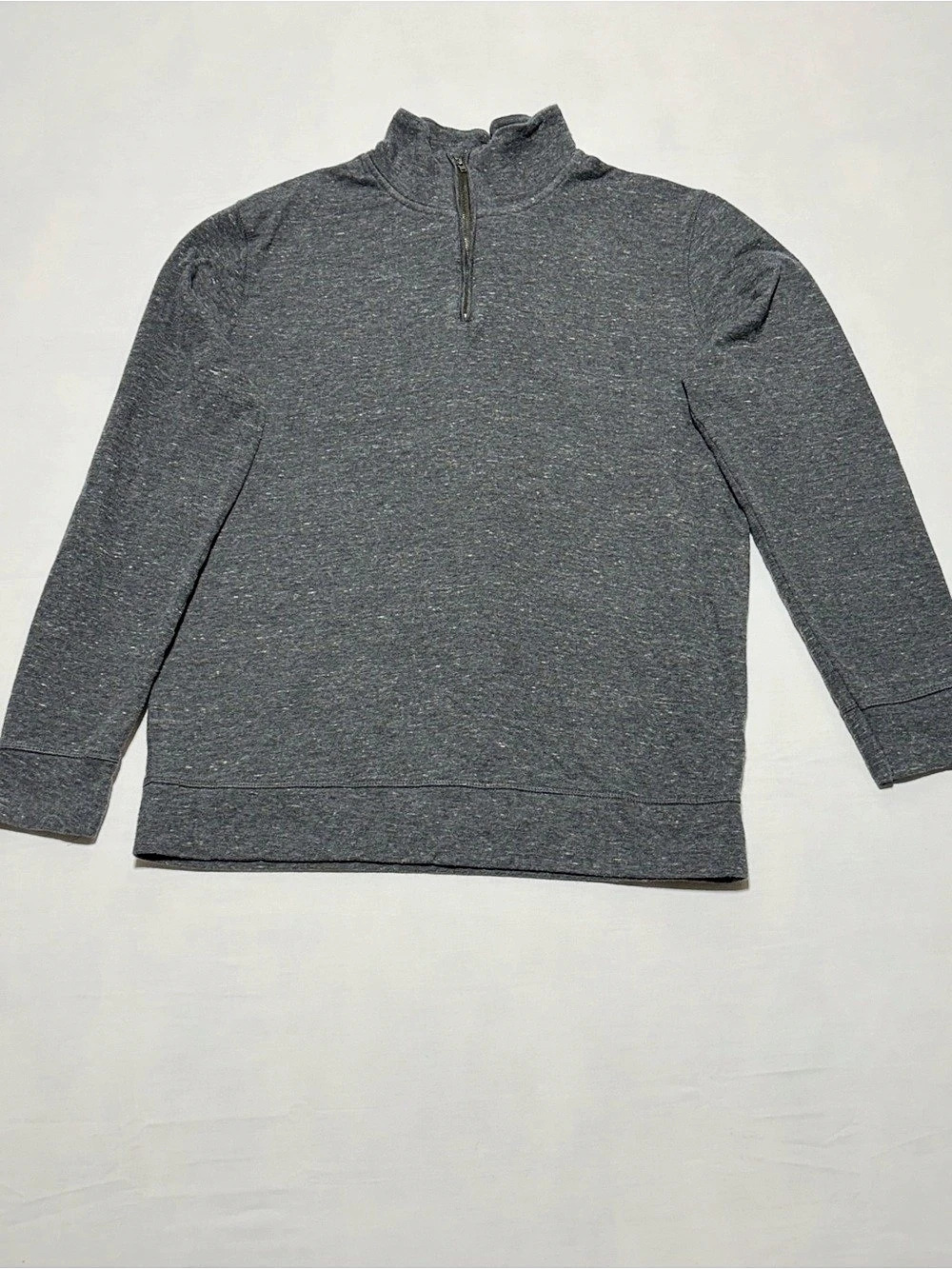 PD & C Men’s Classic Fit Quarter Zip Quarter-Zip Pullover Gray Medium